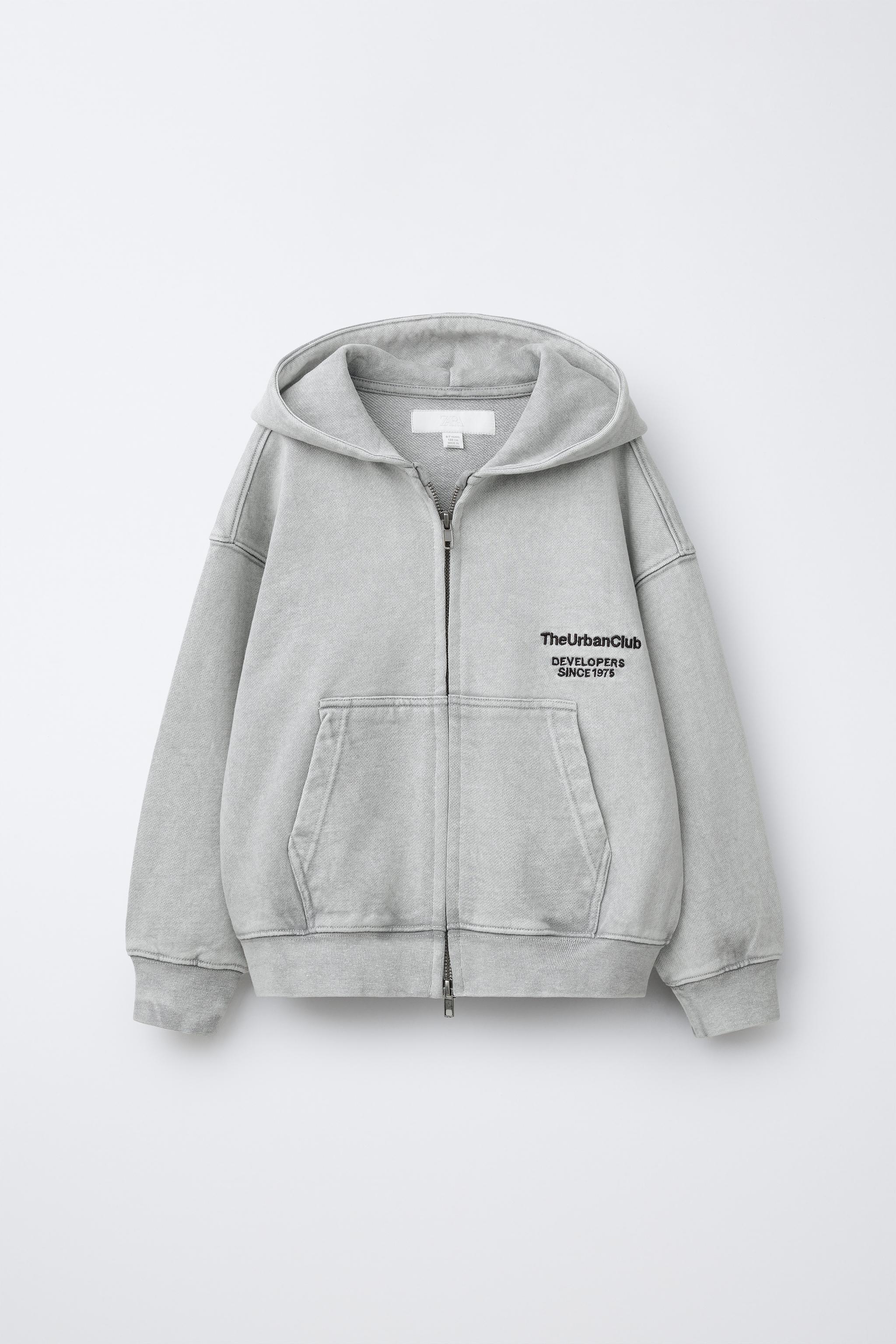 SWEAT ZIPPÉ À INSCRIPTION